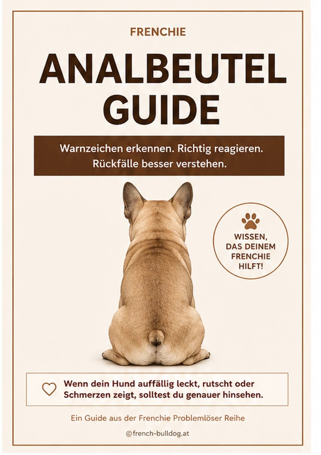 Seite 1 des Frenchie Analbeutel Guides